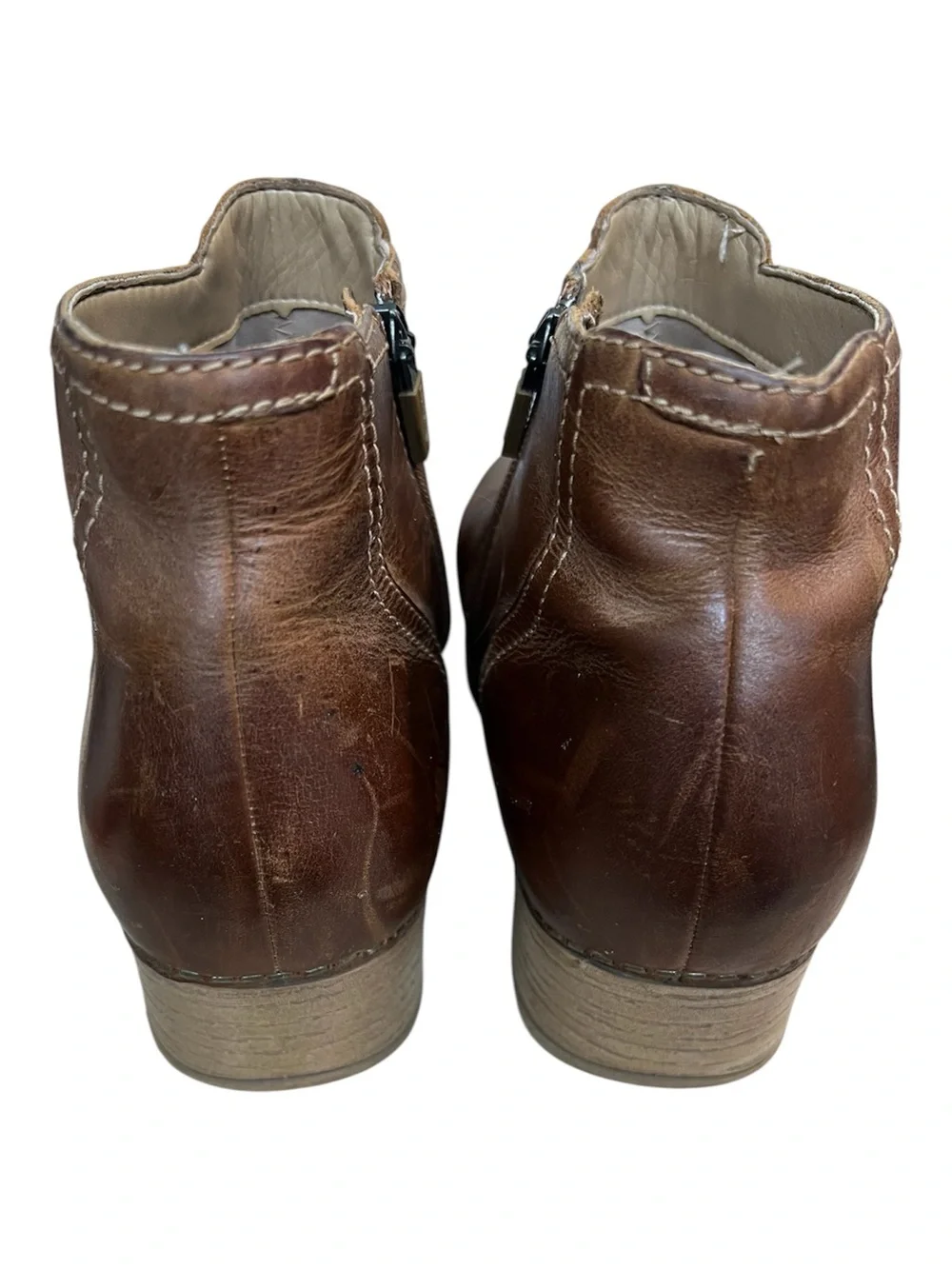 Dansko Ankle Booties Brown Leather Size 40 9.5/10
